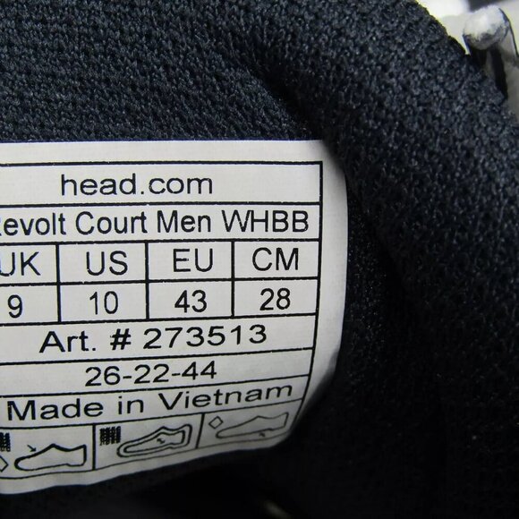 NEW HEAD Mens Revolt Court Athletic Sneakers Tennis Shoes White Blue Size 10 - Picture 6 of 8
